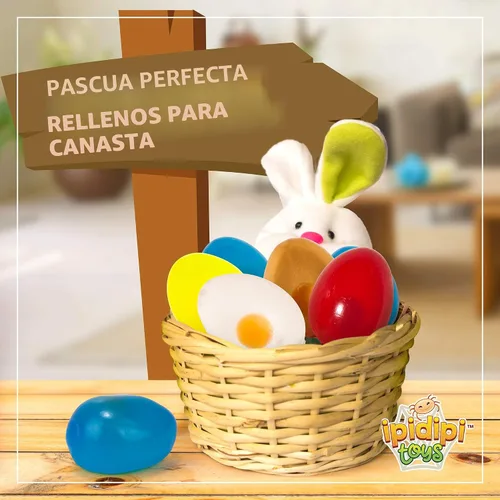 Vista 2 de IPIDIPI TOYS Huevos Coloridos Explosión, Paquete de 6 Juguetes Blanditos – Divertido Juguete para Aliviar el Estrés, Recuerdos de Fiesta