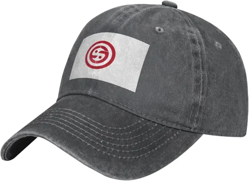 Vista 3 de Flag of Warabi Saitama Denim Cloth Daddy Hat Baseball Cap Adjustable Black Hat