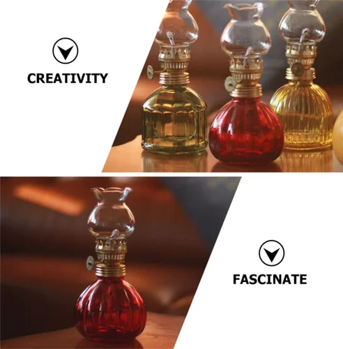 Vista 5 de Paquete de 2 quemadores de lámpara de aceite chapados en latón, quemador de repuesto con mecha para lámparas vintage y antiguas, mechas de queroseno