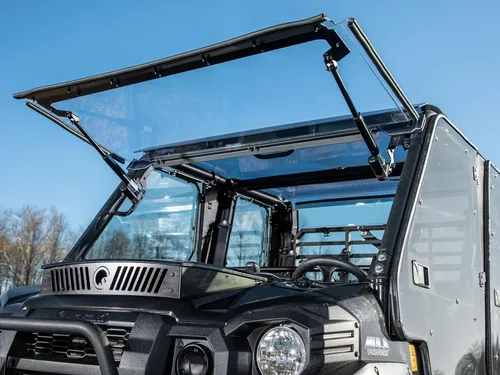 Vista 3 de SuperATV MaxDrive Power - Parabrisas abatible compatible con Kawasaki Mule Pro DX, Pro DXT, Pro FX, Pro FXT Ranch Edition, Pro FXT, policarbonato