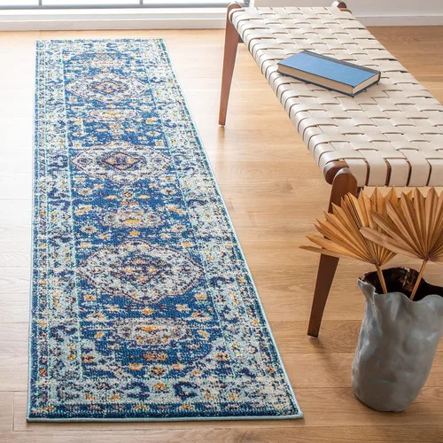 Vista 22 de SAFAVIEH Madison Collection - Alfombra de pasillo de 2 pies 2 pulgadas x 8 pies, color salvia y marfil, diseño bohemio oriental envejecido,