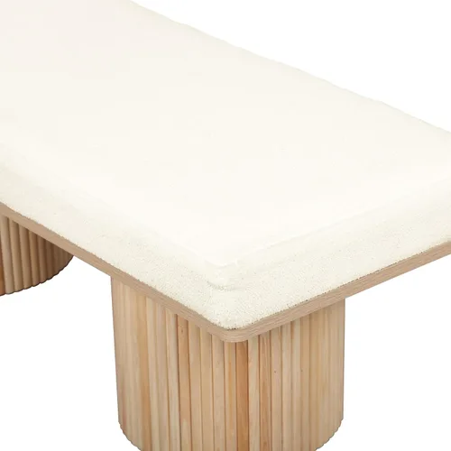 Vista 4 de TOV Furniture Sagano - Banco de hilo teñido blanco