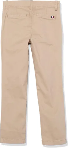 Vista 2 de Tommy Hilfiger - Pantalones chinos adaptables para niños con cintura ajustable y botones de imán