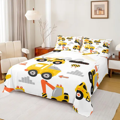 Vista 3 de Feelyou Juego de sábanas de coche de dibujos animados para niños y niños Multi 01