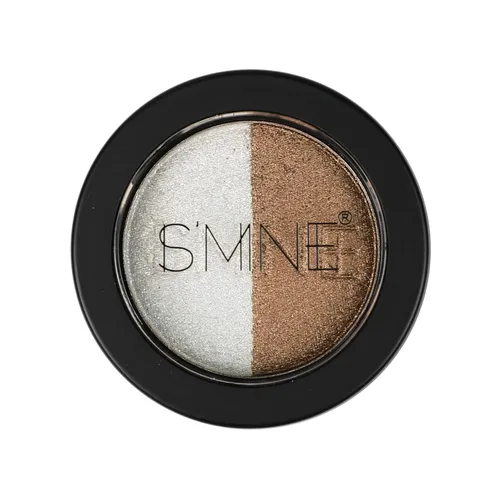 Vista 2 de IS'MINE Single Duo Shimmer Brown Sombra de ojos, doble color, larga duración, maquillaje de ojos blancos para día y noche