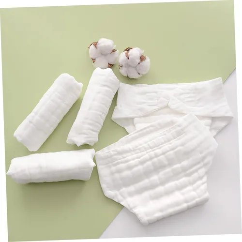 Vista 6 de FRCOLOR 5 pañales reutilizables de algodón para pañales de algodón para inserción de pañales de alta absorción, pañales de tela duraderos
