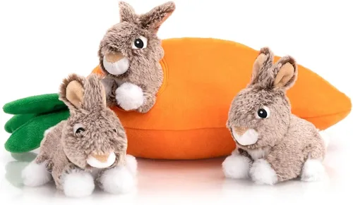 Vista 18 de Hollypet Juguete chirriante para perro, juguetes interactivos de felpa para perros pequeños y medianos y masticadores no agresivos, juguetes