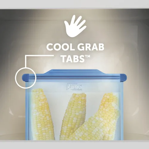 Vista 4 de Ziploc Endurables - Bolsa grande y recipiente mediano, bolsas de silicona reutilizables y recipientes de almacenamiento de alimentos