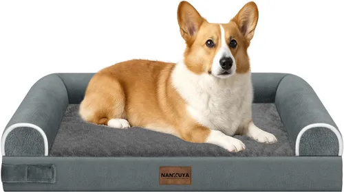 Vista 134 de NANUYA - Cama ortopédica para perros de tamaño mediano/grande, lavable: Camas con almohada para perros de tamaño mediano/grande, sofá de espuma