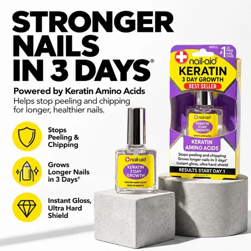 Vista 5 de Nail-Aid Keratin 3 Day Growth Nail Strengthener