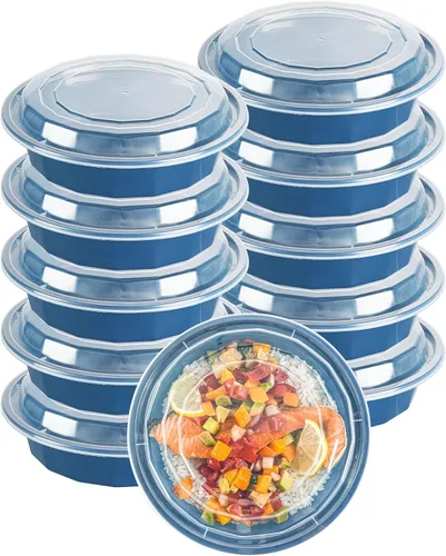 Vista 28 de Asporto - Cajas para llevar de 16 onzas, 50 recipientes de alimentos para llevar para microondas, tapas de plástico transparente incluidas, no Negro
