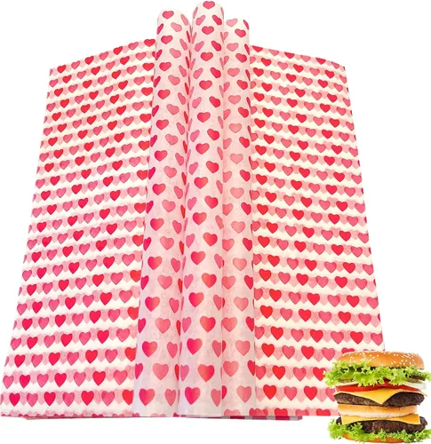 Vista 23 de 150 hojas de papel encerado navideño para alimentos, papel de delicatessen para envolver sándwiches, envolturas para dulces y galletas, forros