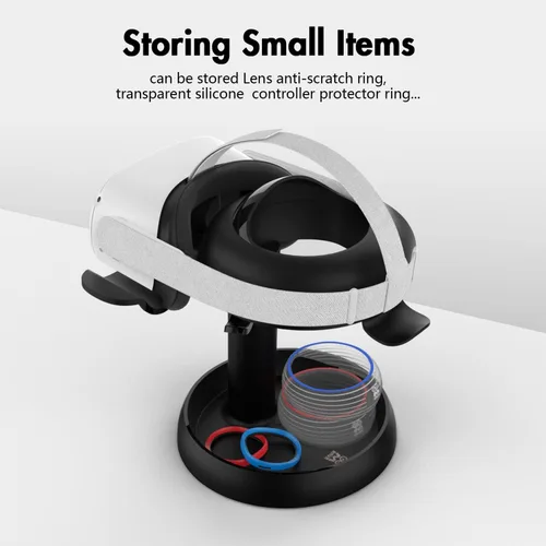 Vista 8 de AMVR Soporte para VR, accesorios para auriculares VR para Quest Pro, Meta Quest, Quest 2, Rift o Rift S y controladores táctiles