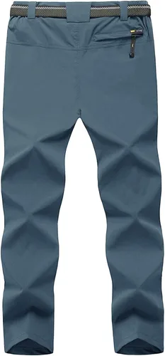 Vista 2 de TBMPOY Pantalones de senderismo y montaña, ligeros, impermeables, con cinturón, secado rápido, para hombres