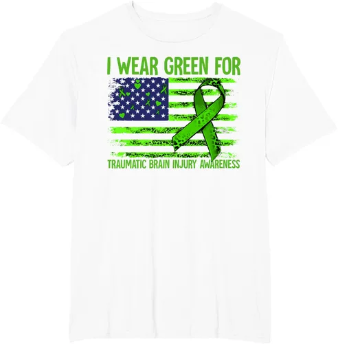 Vista 5 de Traumatic Brain Injury Awareness Camiseta, Blanco