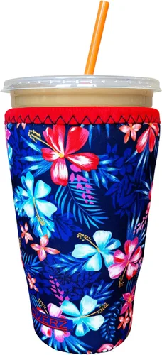 Vista 26 de Funda Koverz para café helado, funda aislante de neopreno para taza, se ajusta a una taza de café de 32 Oz., lavable y reutilizable, accesorios
