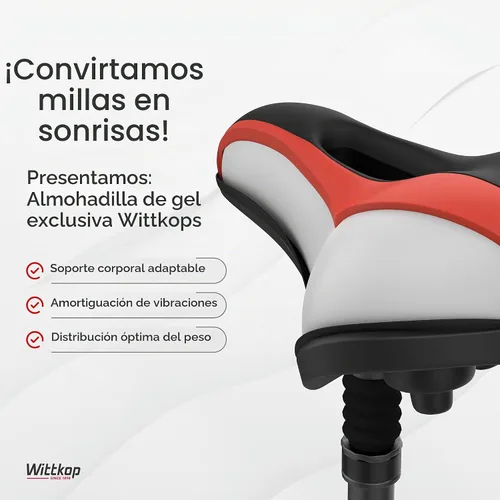 Vista 3 de Wittkop - Asiento de bicicleta de gran tamaño para bicicleta Peloton y bicicleta +, asiento de bicicleta cómodo, compatible con bicicletas Peloton