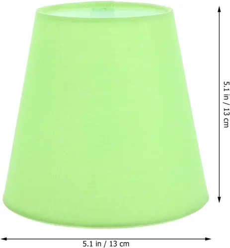 Vista 2 de OSALADI Pequeña pantalla verde claro cubierta de bombilla de tela para clip, pantalla de lámpara, accesorio de lámpara
