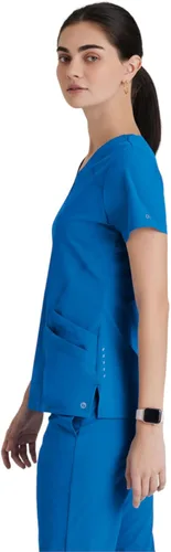 Vista 3 de Barco ONE - Top de 5 bolsillos con cuello en V para mujer, elástico en 4 direcciones