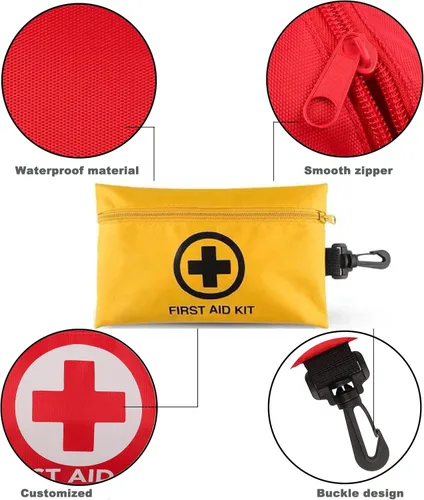Vista 3 de Paquete de 2 kits de primeros auxilios Galaxy 151 piezas pequeño para supervivencia, emergencia, trauma, militar, táctico, escuela médica, oficina