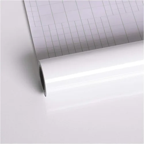 Vista 7 de VEELIKE Papel de contacto blanco de 15.74 x 354.33 pulgadas, papel tapiz extraíble con purpurina brillante para despegar y pegar, cubierta