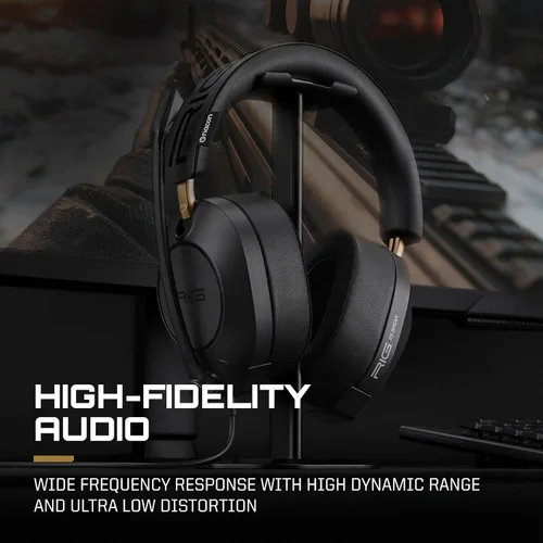 Vista 3 de RIG R5 Spear MAX HD Wired Gaming Headset for PC, PS5, Xbox – 40mm GrapheneQ™ Drivers, Dolby Atmos 3D Audio, Detachable Mic, USB-C Audio DAC, Memory