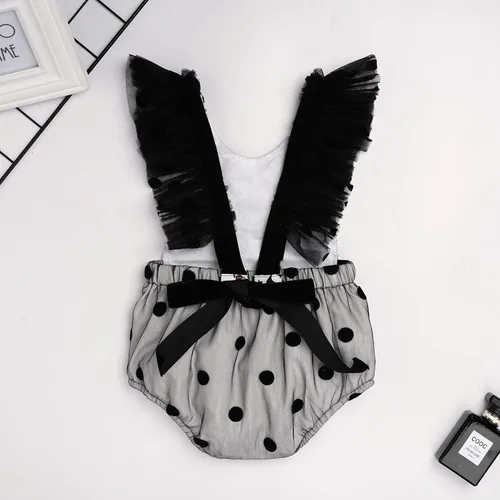 Vista 3 de IMEKIS Traje de fantasma de Halloween para niña recién nacida, mameluco de una pieza, disfraz de cosplay, sesión de fotos de cumpleaños