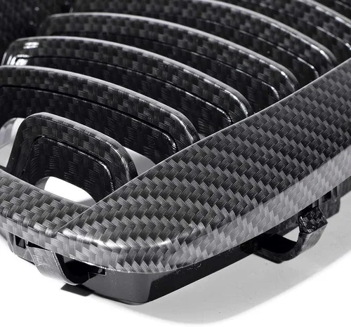 Vista 5 de CORP - Parrilla frontal de fibra de carbono izquierda y derecha, compatible con E46 serie 3 Coupé Cabriolet 2 puertas LCI Facelift