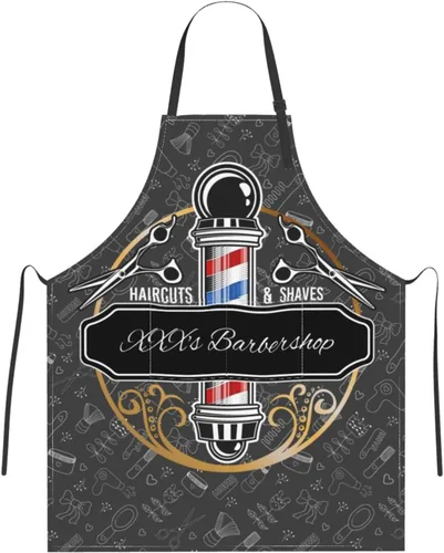 Vista 10 de Delantal de peluquería personalizado para hombres y mujeres, con logotipo, con foto, con bolsillos, delantal personalizado