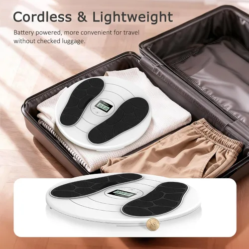 Vista 6 de KNQZE Masajeador de pies para aliviar el dolor de neuropatía - TENS + EMS, tecnología de doble pulso, 10 modos, 20 intensidades, control remoto