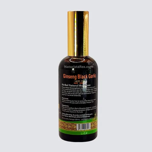Vista 2 de Red de aceite capilar de ginseng natural y ajo negro. Peso 3.4 fl oz Miracle-Maker
