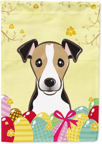 Vista 76 de Caroline's Treasures BB1920CHF - Bandera de caza de huevos de Pascua con diseño de bulldog francés, para casa, gran porche, para colgar en la pared