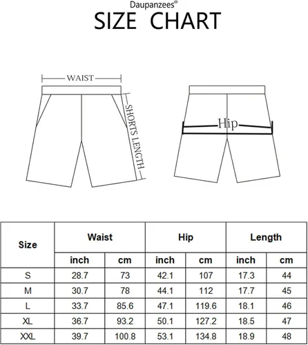Vista 5 de Daupanzees Shorts de baño para hombre con cordón y cintura elástica con bolsillos
