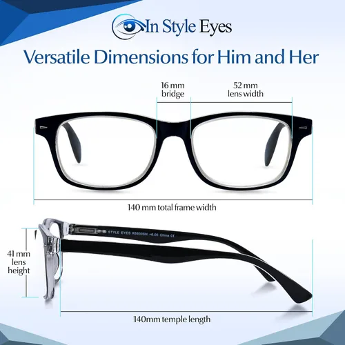 Vista 6 de In Style Eyes Anteojos de Lectura Potentes de Alta Magnificación con Lentes No Polarizados para Mujeres y Hombres, Lectores de Aumento Súper Fuertes
