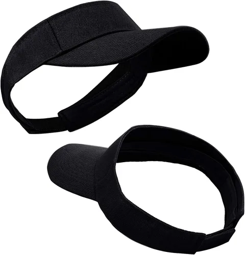 Vista 4 de Cooraby Paquete de 4 sombreros de visera deportiva, gorra ajustable, talla única, visera deportiva para exteriores para mujeres y hombres