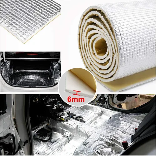 Vista 2 de uxcell 236mil 10.76sqft Car Audio Stereo Sound Deadener aislamiento térmico Mat 79" x 20