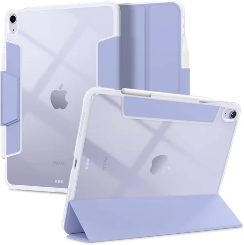 Vista 10 de Spigen Funda para iPad 10.2, iPad de 9ª/8ª/7ª generación (2021/2020/2019), Ultra Hybrid Pro con parte trasera transparente y soporte para lápices