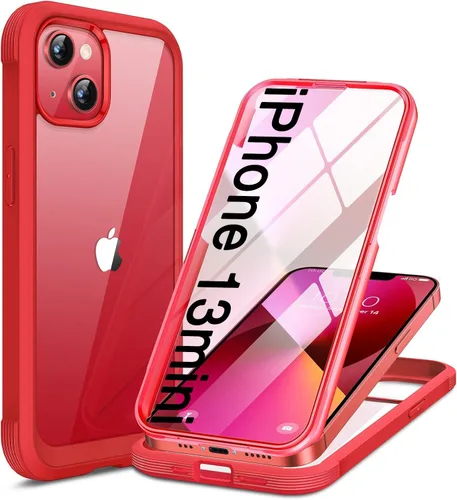 Vista 182 de Miracase - Funda magnética para iPhone 13 Pro Max de 6.7 pulgadas (compatible con MagSafe), transparente, completo, protector de pantalla de vidrio