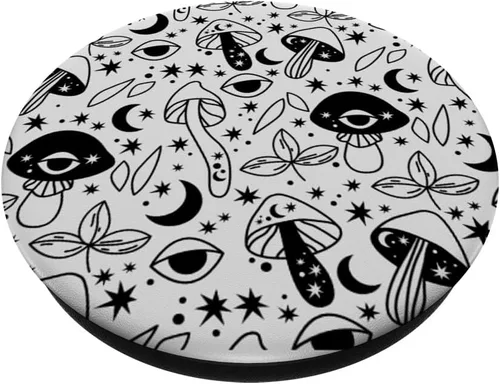 Vista 2 de PopSockets PopSockets intercambiables con diseño de flores de hongos tropicales retro