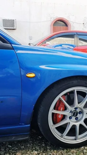 Vista 4 de iJDMTOY Par de conectores de luz de marcador lateral de guardabarros OE-Spec con coletas de 5 pulgadas compatibles con la versión JDM Subaru