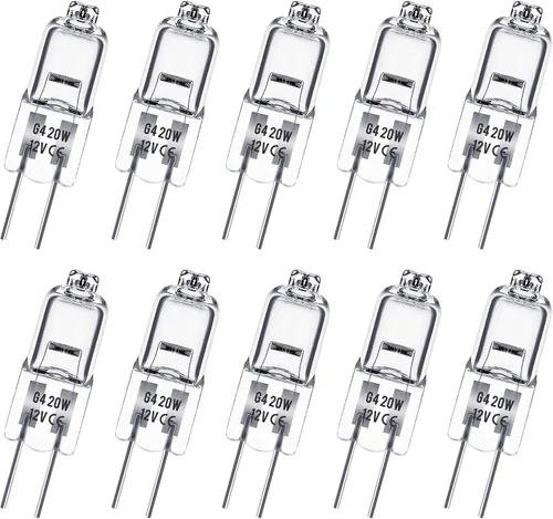 Vista 11 de Flaspar Bombilla E11, bombillas halógenas JDE11 de 100 W, 120 V, T4 E11, mini base de candelabro, blanco cálido 2800 K, regulable, transparente