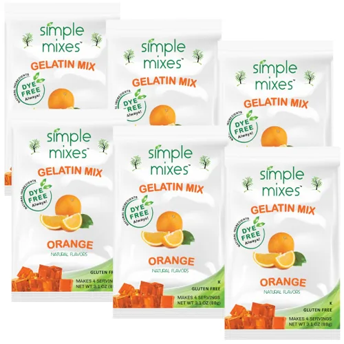 Vista 12 de Simple Mixes Postre de gelatina natural, frambuesa, fresa y cereza, aperitivo saludable, sin colorantes, sin gluten ni grasa, Kosher, paquete de 3