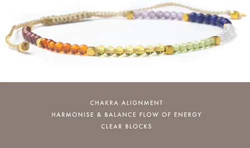 Vista 2 de BALIPURA - Pulsera Aura de 7 chakras para mujer - Cuentas pequeñas de 0.079in (pequeñas) piedras preciosas naturales, granate y amatista, cuentas