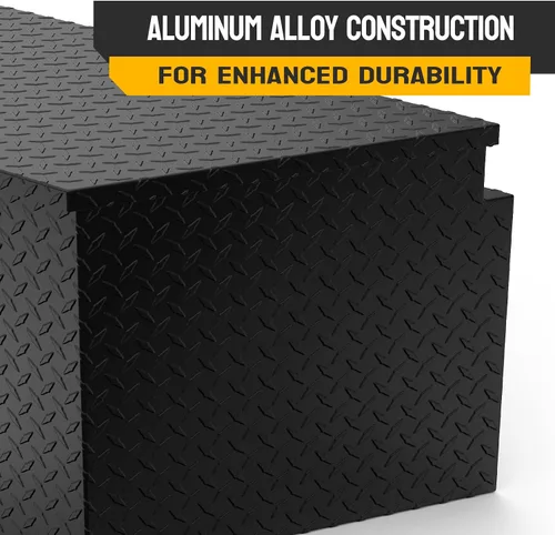 Vista 3 de TUFFIOM Caja de Herramientas para Cama de Camión de Aluminio de 33", Caja de Herramientas de Remolque de Placa Diamantada de Servicio Pesado