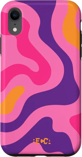 Vista 25 de Retro Liquid Swirl Groovy Abstract Pattern Wave Purple Phone Case for iPhone 17