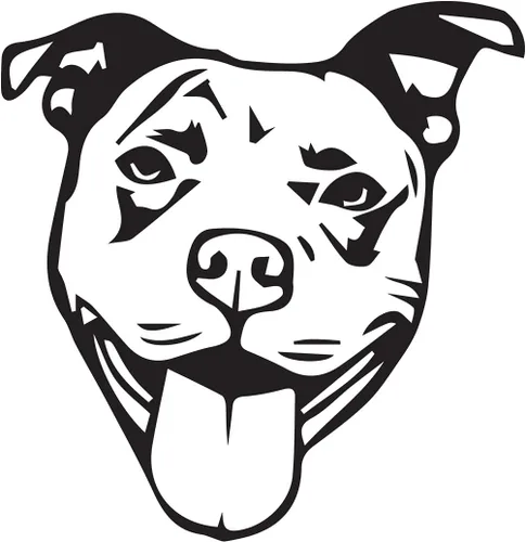 Vista 18 de Plantilla de Cara de Pitbull 1 (Juego de 3) Pegatina Troquelada de Vinilo Impermeable de 2" para Laptop Botella de Agua Vaso Funda de Teléfono