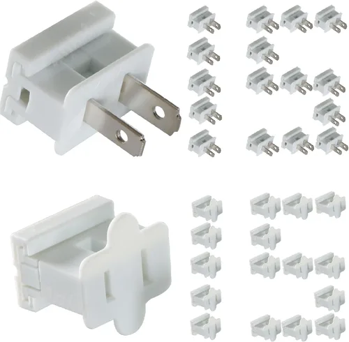 Vista 7 de SPT-1 Vampire Plugs 20 piezas Negro – Enchufe deslizante hembra y macho, enchufe eléctrico de repuesto para luces de decoración de Navidad