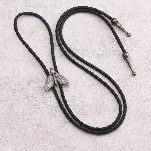Vista 50 de Jeilwiy Corbata de bolo para hombre, corbata de vaquero occidental, collar de corbata de bolo dorado, corbata de cuero, corbata de Halloween