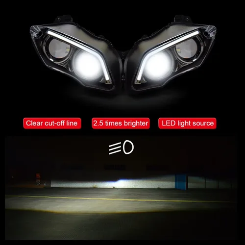 Vista 5 de Faro delantero KT R1 2007-2008, ojo de demonio azul