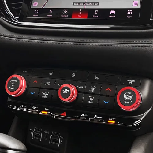 Vista 2 de Cubiertas de perillas de control de volumen y aire acondicionado Auovo compatibles con Dodge Durango 2021 2022 2023 2024 2025, decoraciones